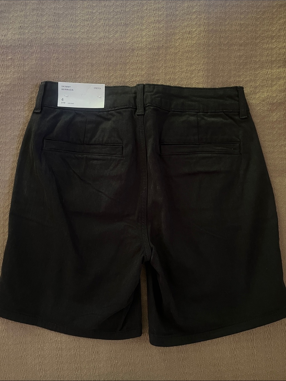 American Eagle Women’s Black Skinny Bermuda Shorts - Stretch Tailored Style